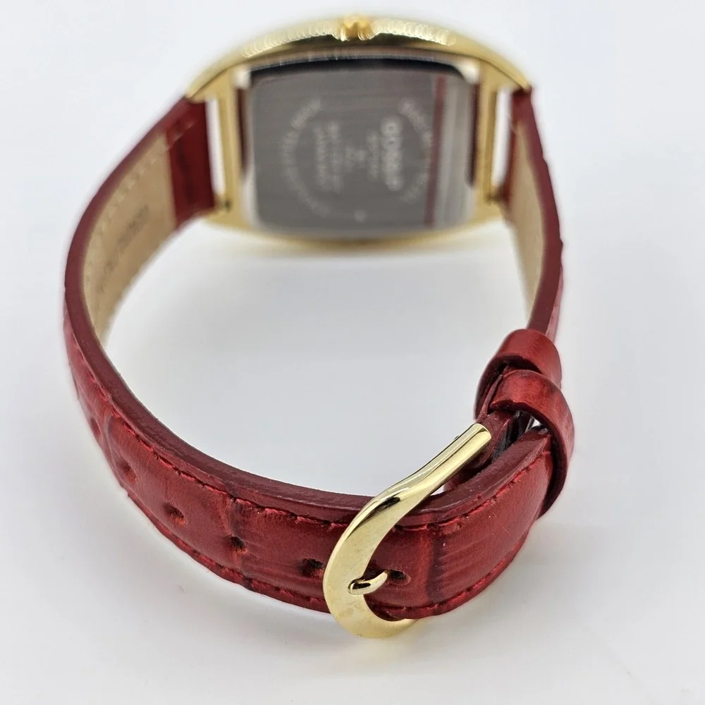 Gossip Women's Watch 31MM White Dial Red Leather Band‎ Straps New Battery